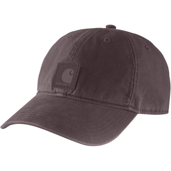 ⚡Carhartt Men's Dark Sepia Cotton Canvas Adjustable Fit Cap - Picture 1 of 2